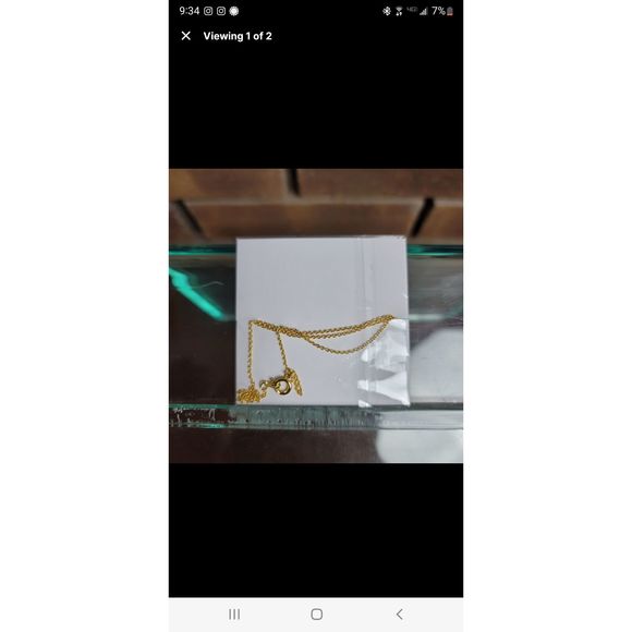 Minthology A initial necklace in gold lobster claw closure new in bag - Picture 4 of 4